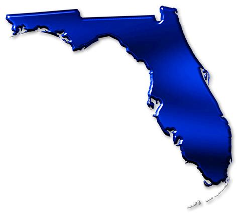 Florida "Abstract" Style Maps: #17 High Gloss Blue Metallic