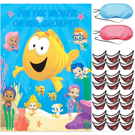 Buy Bubble Guppies Party Supplies, Bubble Guppies Party Games, Pin the Mouth on Mr. Grouper for ...