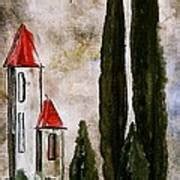 Tuscan Village Landscape Fine Art Print Painting by Laura Carter - Fine ...