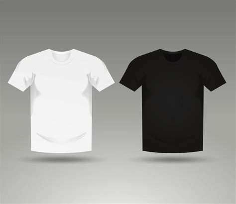 Mens Black And White Blank T-Shirt Templates 266044 Vector Art at Vecteezy