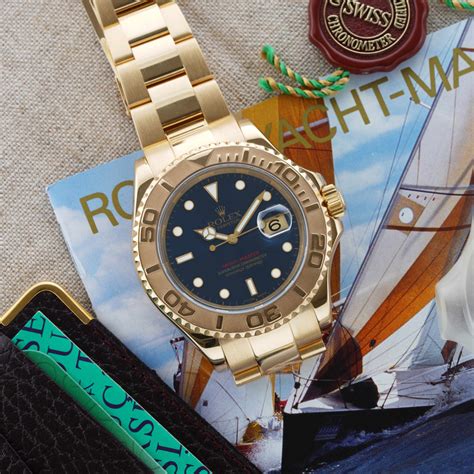 Rolex Yacht-Master 18k Gold Blue Dial – Subdial