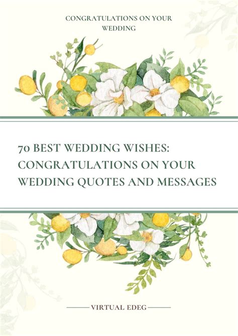 70 Best Wedding Wishes: Congratulations on Your Wedding Quotes and Messages | Virtual Edge