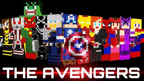 The Avengers Minecraft Skin Characters - YouTube