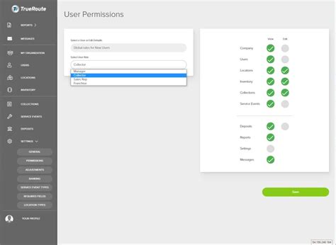 Users - Types and Permissions - TrueRoute.com