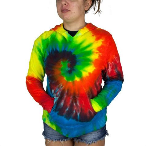 Old Glory - Tie Dye Womens V-Neck Hoodie Rainbow SM - Walmart.com - Walmart.com