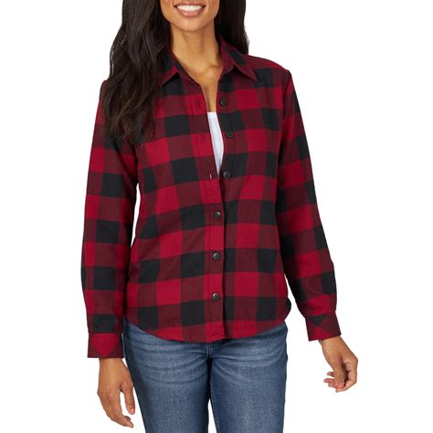 Lee Riders Women's Fleece Lined Flannel Shirt - Walmart.com