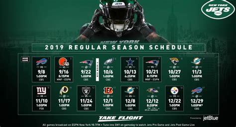 New York Jets 2023 2024 Printable Schedule