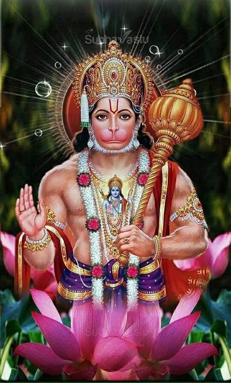 Download Jai Hanuman Pink Lotus Wallpaper | Wallpapers.com