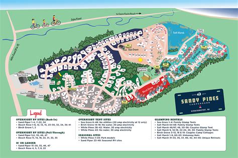 Sandy Pines Campground Map | Sandy Pines Camping