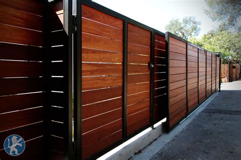 Custom Design Horizontal Redwood with Space and Black Powder-coated ...