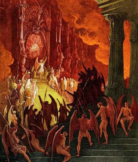 Paradise Lost Satan In Council, Drawing By Gustave Dore Tapestry for Sale by Gustave Dore