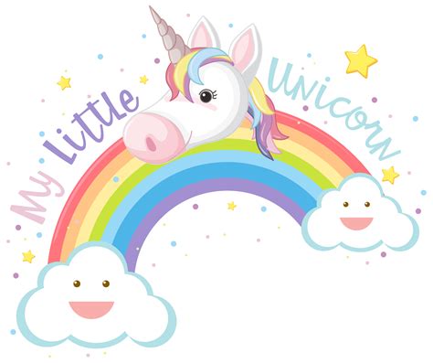 My Little Unicorn and Rainbow 594747 Vector Art at Vecteezy