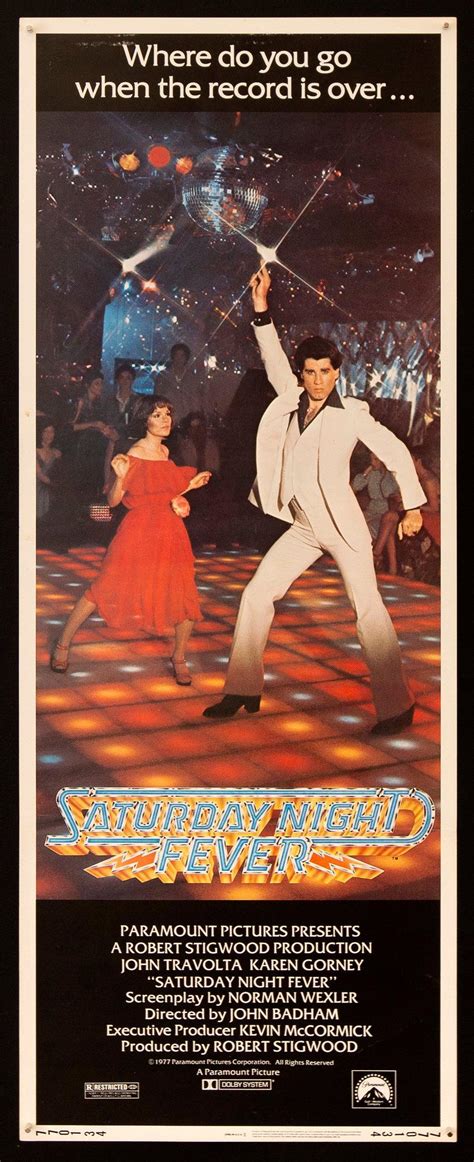 Saturday Night Fever Movie Poster 1977 Insert (14x36) - Film Art Gallery