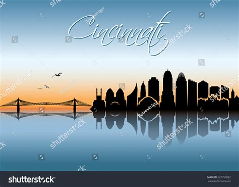 Cincinnati Skyline Ohio Vector Illustration Stock Vector (Royalty Free ...