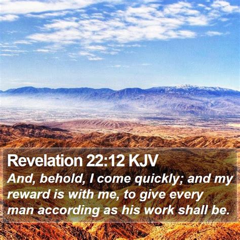 Revelation 22:12 KJV Bible Verse Images