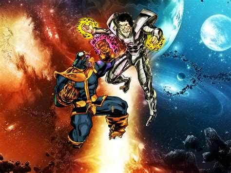 thanos vs beyonder by namorsubmariner on DeviantArt