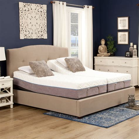 Blissful Nights 12” Gel Memory Foam Mattress King Split, and Adjustable Base Set - Walmart.com ...