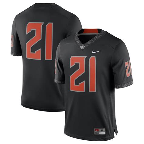 Nike #21 Oklahoma State Cowboys Black Game Football Jersey