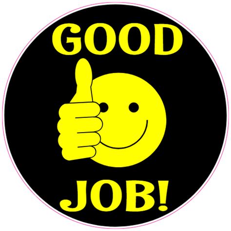 Good Job Thumbs Up Sticker | Thumbs up smiley, Work stickers, Motivation for kids