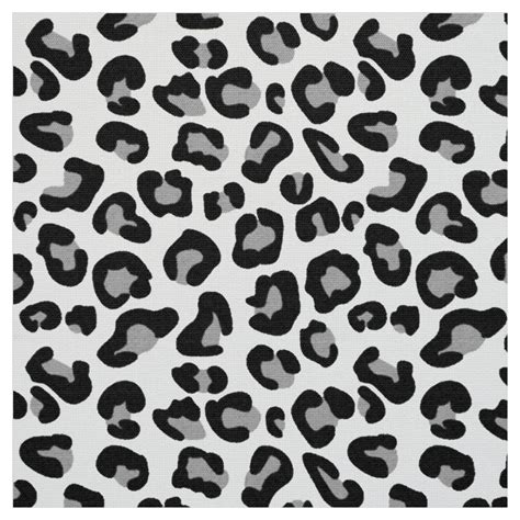 Leopard Print in Black and White with Gray / Grey Fabric | Leopard print wallpaper, Leopard ...