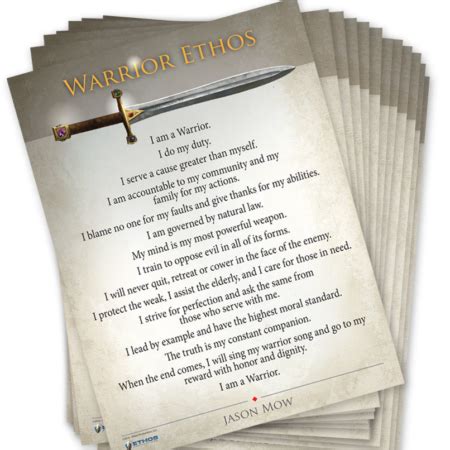 The Warrior Ethos Poster 18″ X 24″ – The War Chapters