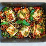 Halloumi Tray Bake with Mediterranean Vegetables - Zena's Kitchen