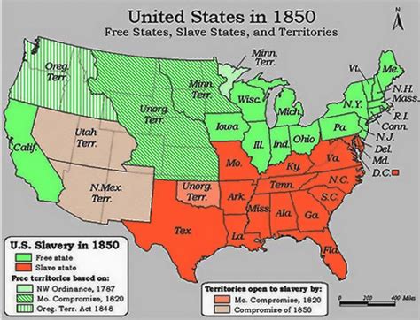 Map Of Slavery In The United States - Printable Map