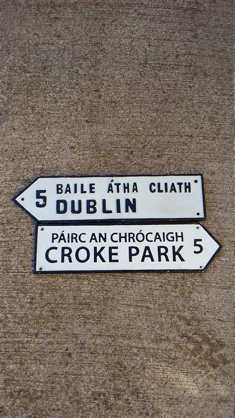 Double sided cast iron Dublin road signcollectable irish signinterior ...