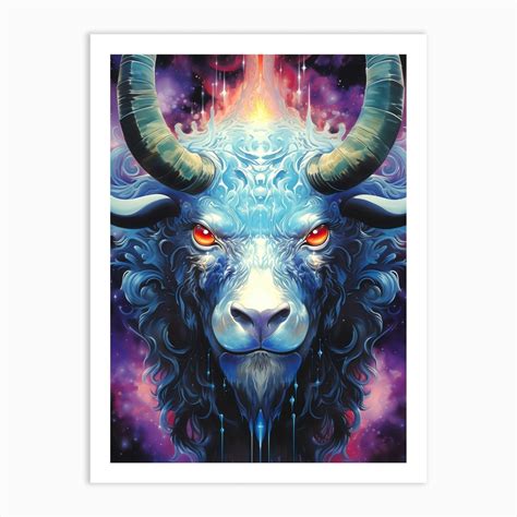 Horned Bull Art Print by asronaldo - Fy