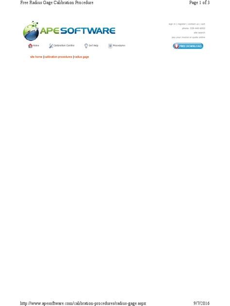 Radius Gage | PDF | Calibration | Accuracy And Precision