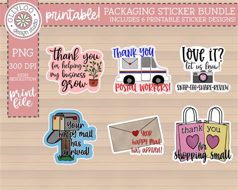 Small Business Sticker Bundle Printable Stickers Printable | Etsy