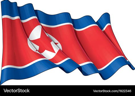 North korea flag Royalty Free Vector Image - VectorStock