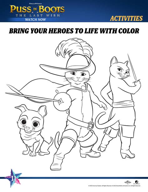 Puss in Boots Characters Coloring Page - Mama Likes This