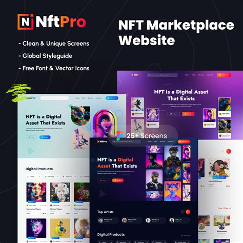 NftPro – NFT Marketplace Website Template - MasterBundles