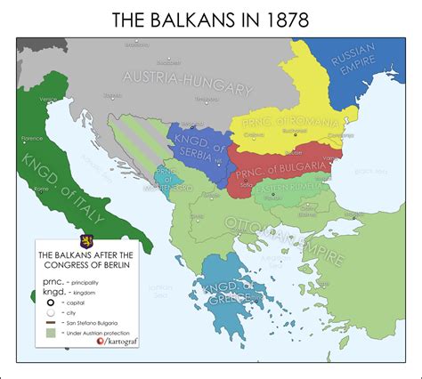 [OC] Political map of the Balkans after the Congress of Berlin (1878 ...