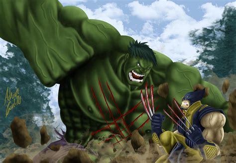 Hulk vs Wolverine by SWAVE18 on DeviantArt