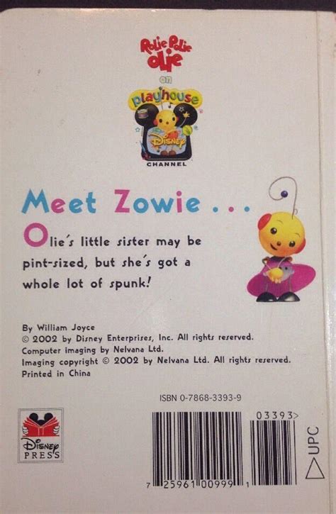 Rolie Polie Olie 3 Book Lot Olie Zowie Billy Disney 2002 Joyce Board ...