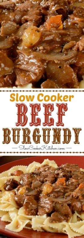 Slow Cooker Beef Burgundy (Crock Pot, Instant Pot, Freezer Meal)