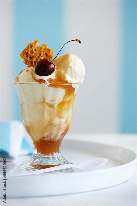 Ice Cream Sundae Stock Photo | Adobe Stock