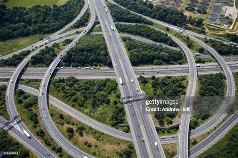 Aerial View Of M25 M3 Motorway Junction High-Res Stock Photo - Getty Images