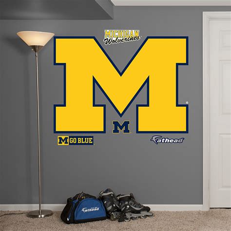 Michigan Wolverines "Block M" Logo Wall Decal | Shop Fathead® for ...