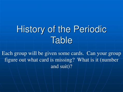 History Of The Modern Periodic Table Ppt | Awesome Home