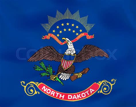 North Dakota waving flag. North Dakota ... | Stock vector | Colourbox