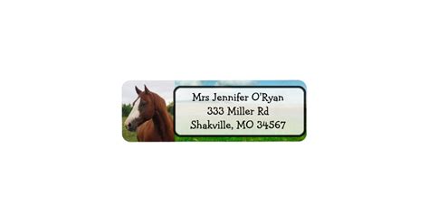 Pretty Horse Return Address Labels | Zazzle