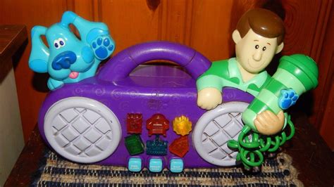 Blue's Clues Sing Along Boombox Radio Musical Microphone Toy 1999 Mattel Works | #1823384592