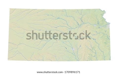 High Resolution Topographic Map Kansas Land Stock Illustration 1709896171 | Shutterstock