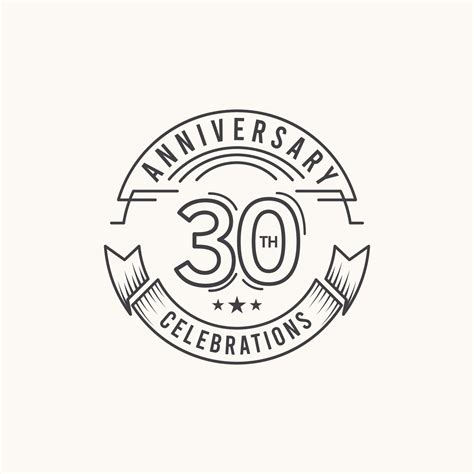 30 Years Anniversary Celebration Logo Vector Template Design Illustration 2107120 Vector Art at ...