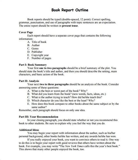 10+ Report Outline Template - Google DOC, PDF, Apple Pages, Word