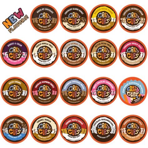 Crazy Cups Flavored Coffee Single Serve Pods Variety Pack For Keurig K ...