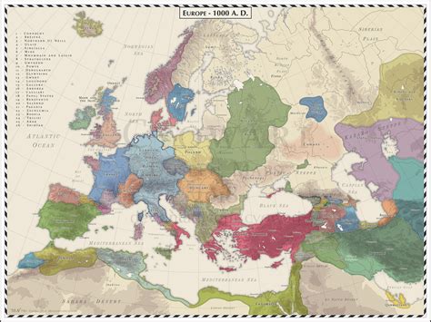 Europe 1000 AD [3958x2972] [OC] : r/MapPorn